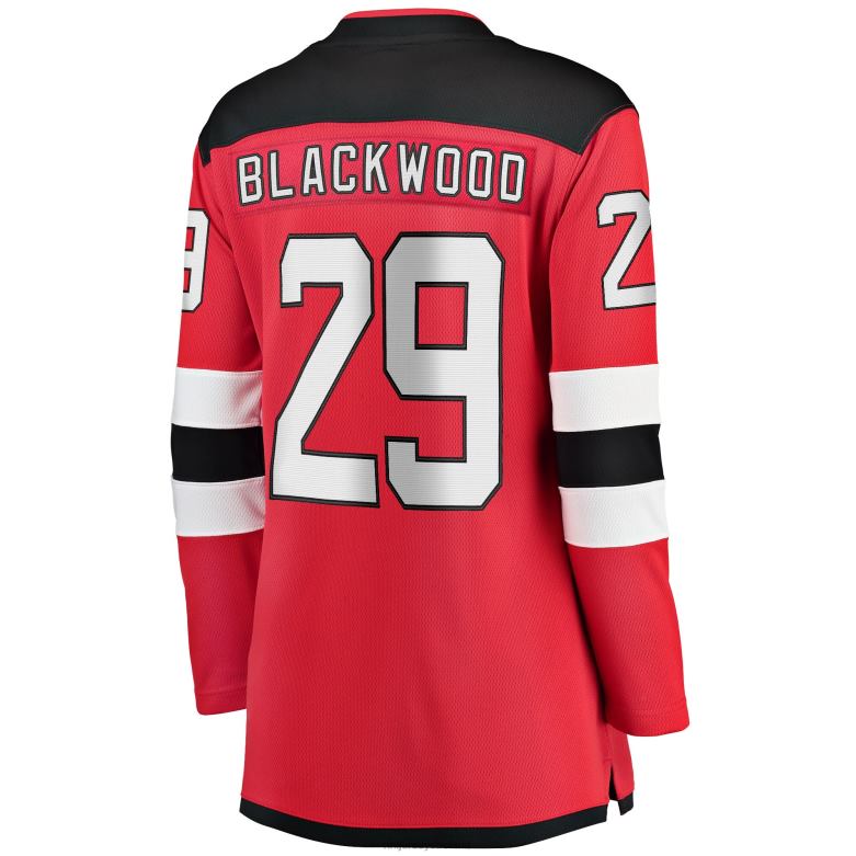NHL Women New Jersey Devils Mackenzie Blackwood Fanatics Branded Red Home Breakaway Player Jersey D002V2360 Clothing