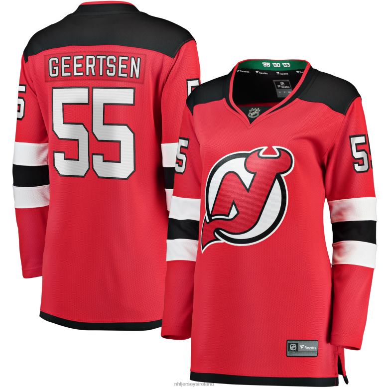 NHL Women New Jersey Devils Mason Geertsen Fanatics Branded Red Home Breakaway Player Jersey D002V2178 Clothing