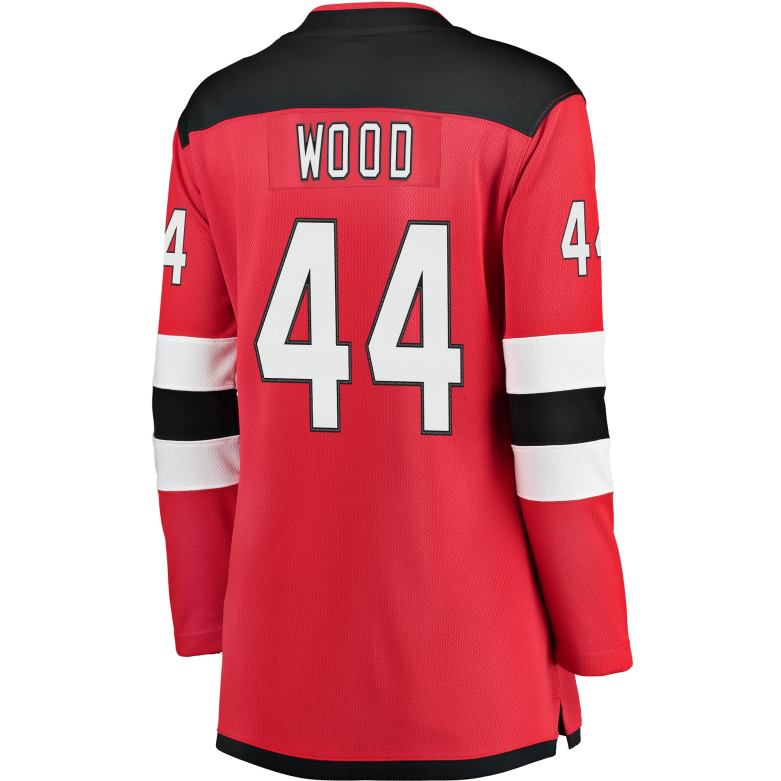 NHL Women New Jersey Devils Miles Wood Fanatics Branded Red Breakaway Jersey D002V725 Clothing