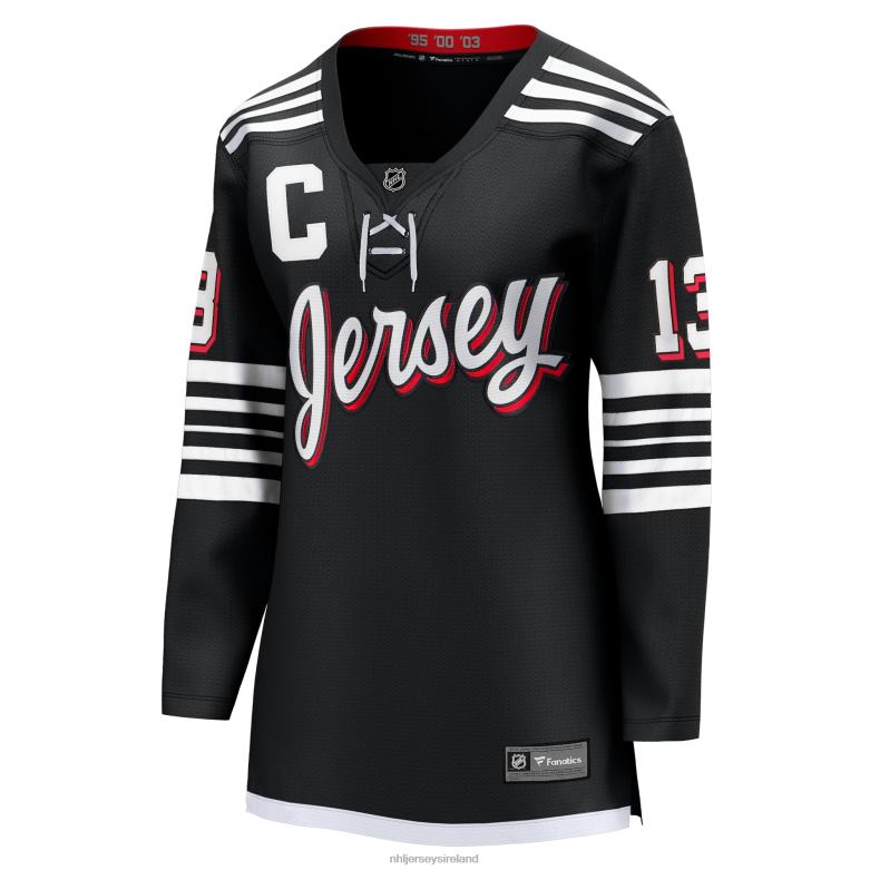 NHL Women New Jersey Devils Nico Hischier Fanatics Branded Black Alternate Premier Breakaway Player Jersey D002V191 Clothing