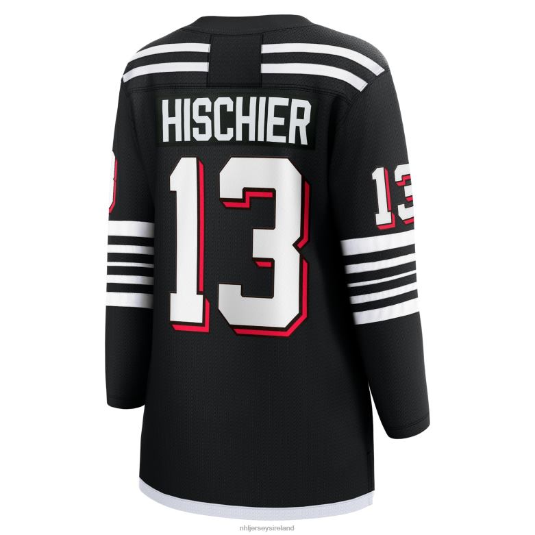 NHL Women New Jersey Devils Nico Hischier Fanatics Branded Black Alternate Premier Breakaway Player Jersey D002V191 Clothing