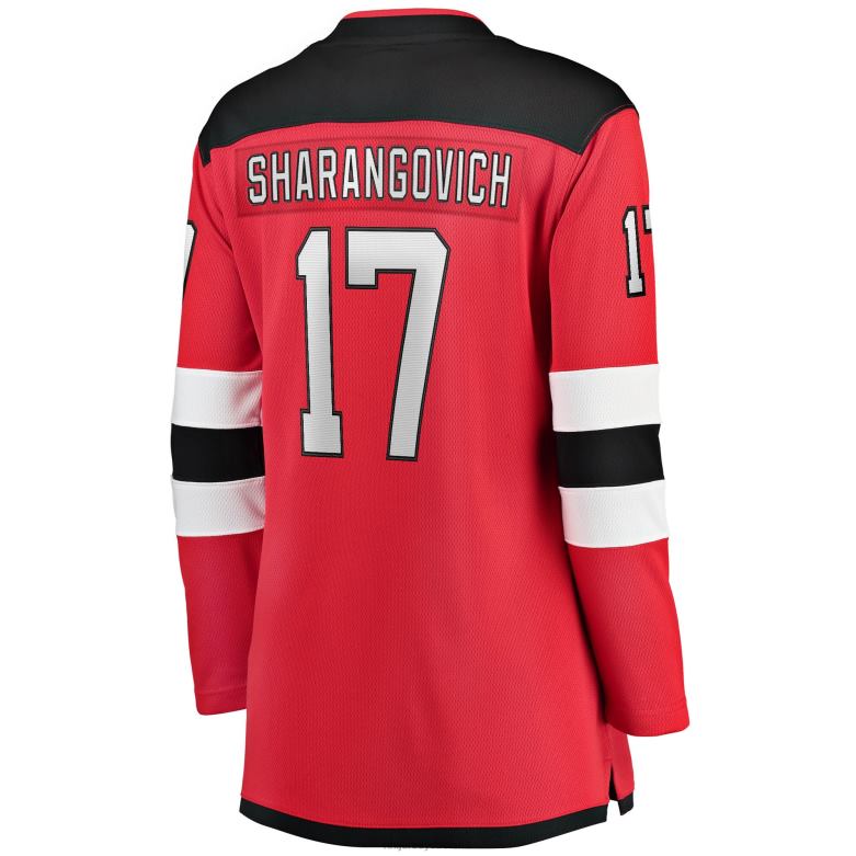 NHL Women New Jersey Devils Yegor Sharangovich Fanatics Branded Red 2017/18 Home Breakaway Jersey D002V1691 Clothing