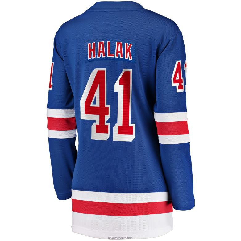 NHL Women New York Rangers Jaroslav Halak Fanatics Branded Blue Home Breakaway Player Jersey D002V1889 Clothing