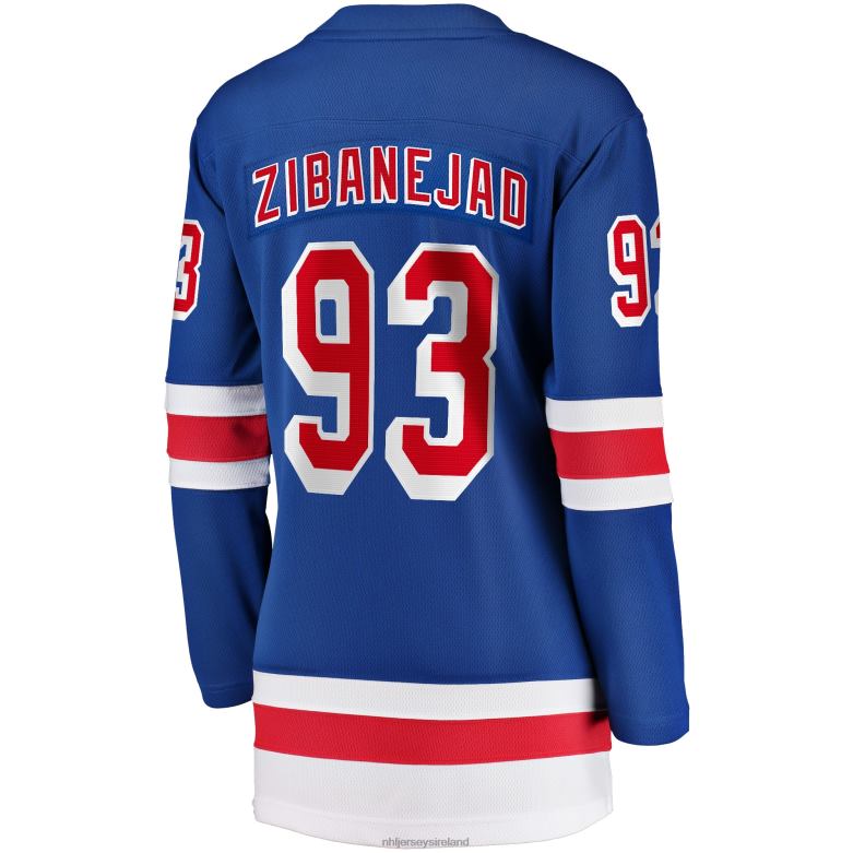 NHL Women New York Rangers Mika Zibanejad Fanatics Branded Blue Home Premier Breakaway Player Jersey D002V91 Clothing
