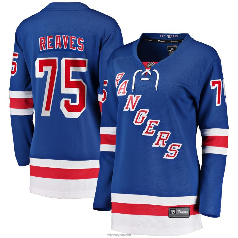 NHL Women New York Rangers Ryan Reaves Fanatics Branded Blue Home Breakaway Player Jersey D002V2188 Clothing