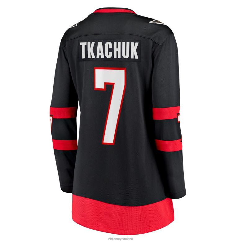 NHL Women Ottawa Senators Brady Tkachuk Fanatics Branded Black Home 2020/21 Premier Breakaway Player Jersey D002V1599 Clothing
