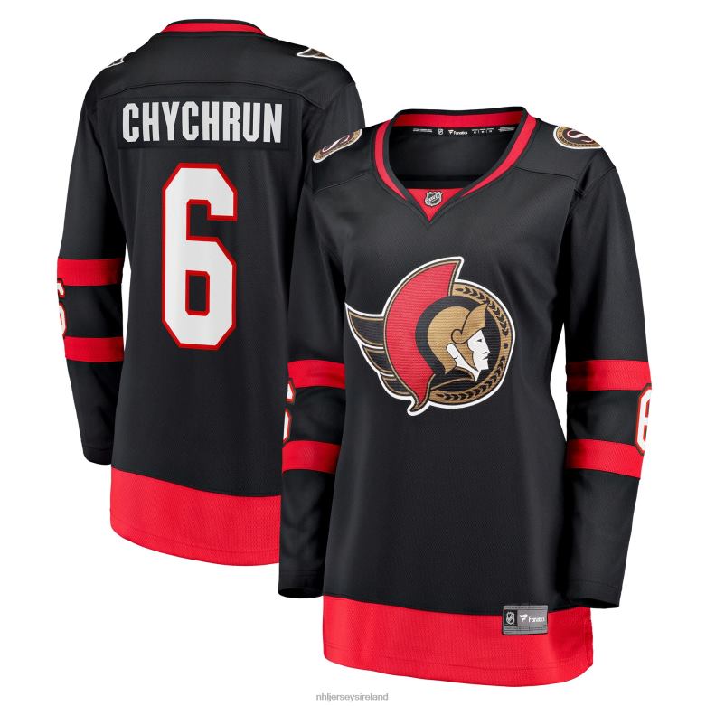 NHL Women Ottawa Senators Jakob Chychrun Fanatics Branded Black Home Breakaway Jersey D002V1677 Clothing