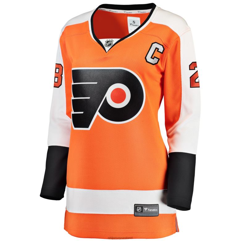 NHL Women Philadelphia Flyers Claude Giroux Fanatics Branded Orange Home Breakaway Player Jersey D002V1295 Clothing