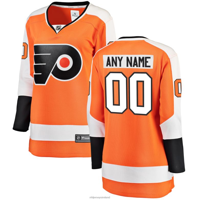NHL Women Philadelphia Flyers Fanatics Branded Orange Home Breakaway Custom Jersey D002V1470 Clothing