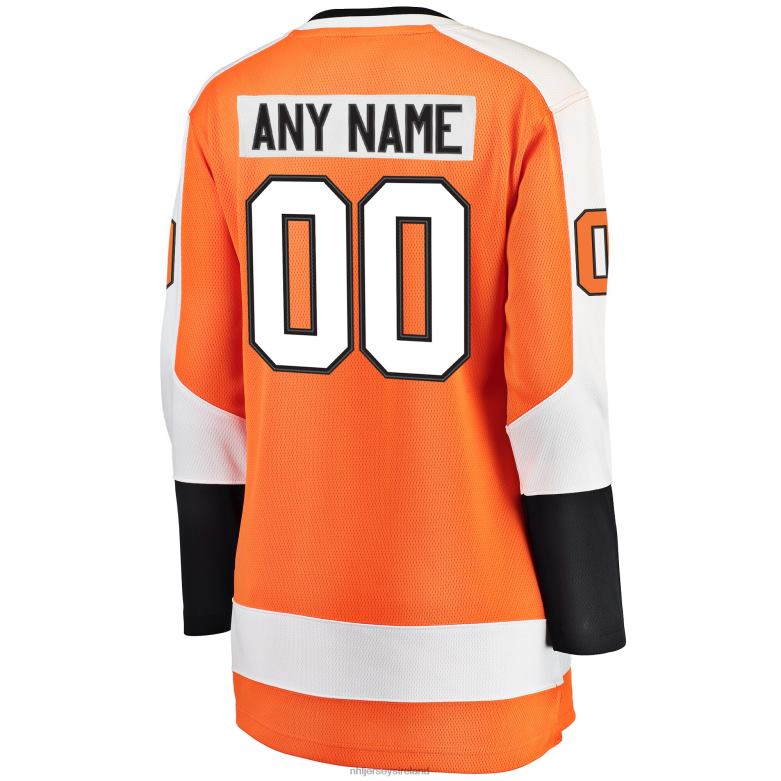 NHL Women Philadelphia Flyers Fanatics Branded Orange Home Breakaway Custom Jersey D002V1470 Clothing
