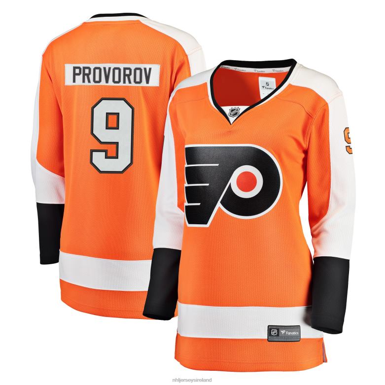 NHL Women Philadelphia Flyers Ivan Provorov Fanatics Branded Orange Breakaway Player Jersey D002V1050 Clothing