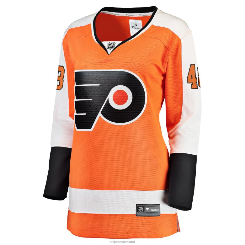 NHL Women Philadelphia Flyers Morgan Frost Fanatics Branded Orange Breakaway Player Jersey D002V1563 Clothing