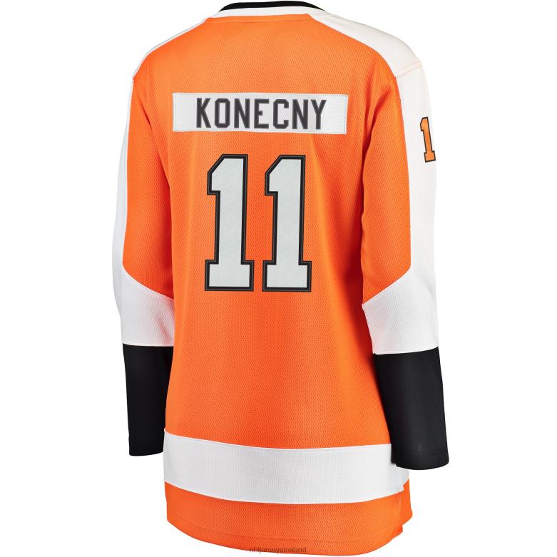 NHL Women Philadelphia Flyers Travis Konecny Fanatics Branded Orange Breakaway Player Jersey D002V2330 Clothing