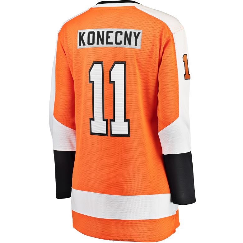 NHL Women Philadelphia Flyers Travis Konecny Fanatics Branded Orange Home Premier Breakaway Player Jersey D002V877 Clothing
