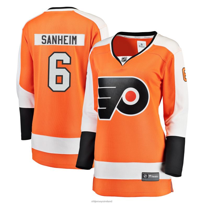 NHL Women Philadelphia Flyers Travis Sanheim Fanatics Branded Orange Breakaway Player Jersey D002V2378 Clothing