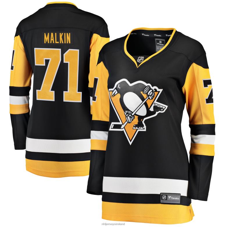 NHL Women Pittsburgh Penguins Evgeni Malkin Fanatics Branded Black Home Breakaway Player Jersey D002V1097 Clothing