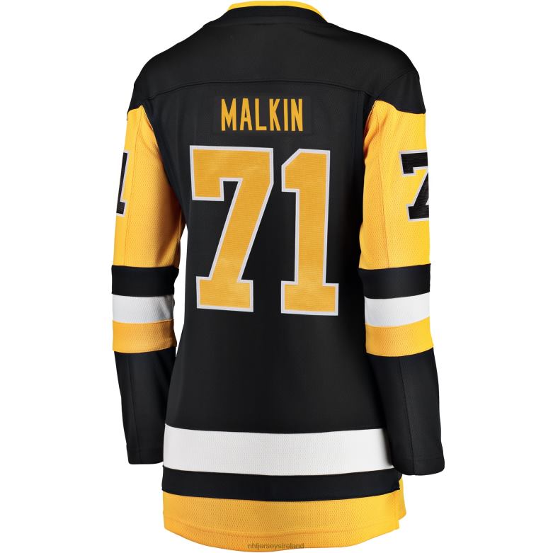NHL Women Pittsburgh Penguins Evgeni Malkin Fanatics Branded Black Home Breakaway Player Jersey D002V1097 Clothing
