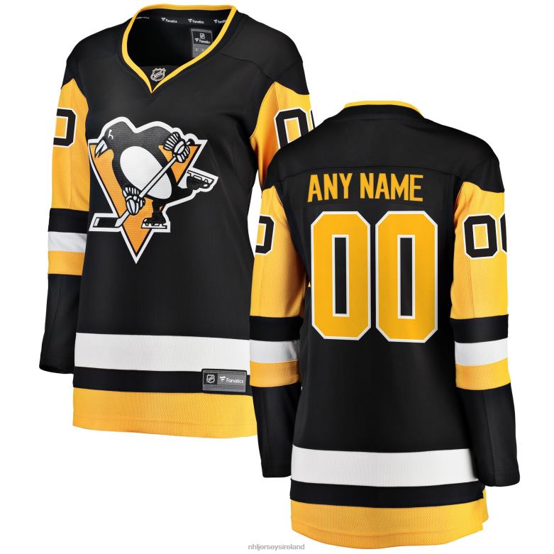 NHL Women Pittsburgh Penguins Fanatics Branded Black Home Breakaway Custom Jersey D002V341 Clothing