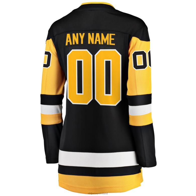 NHL Women Pittsburgh Penguins Fanatics Branded Black Home Breakaway Custom Jersey D002V341 Clothing