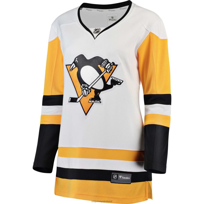 NHL Women Pittsburgh Penguins Fanatics Branded White Away Breakaway Jersey D002V1729 Clothing