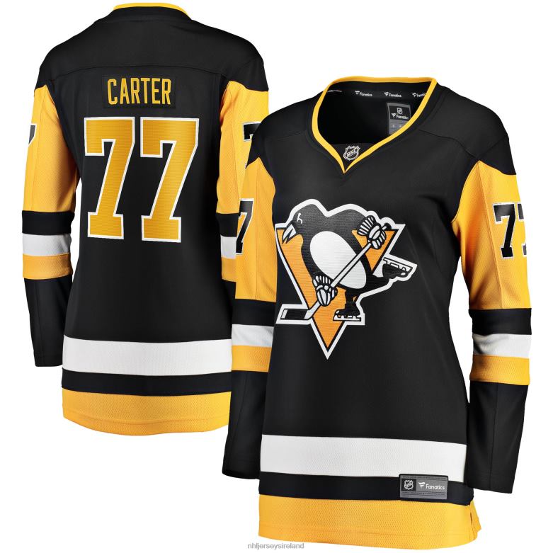 NHL Women Pittsburgh Penguins Jeff Carter Fanatics Branded Black 2017/18 Home Breakaway Jersey D002V1545 Clothing