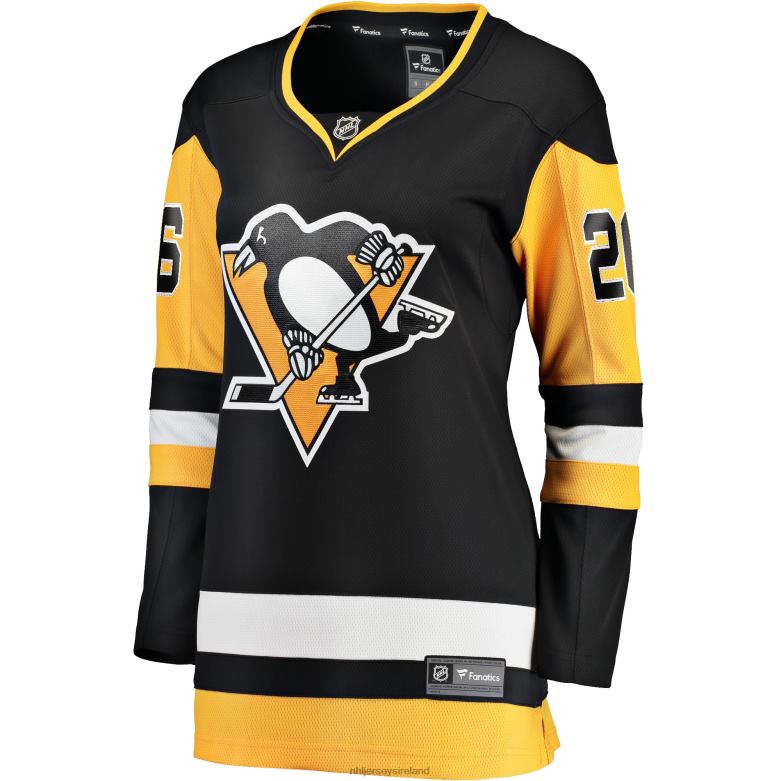 NHL Women Pittsburgh Penguins Jeff Petry Fanatics Branded Black Home Breakaway Player Jersey D002V2192 Clothing