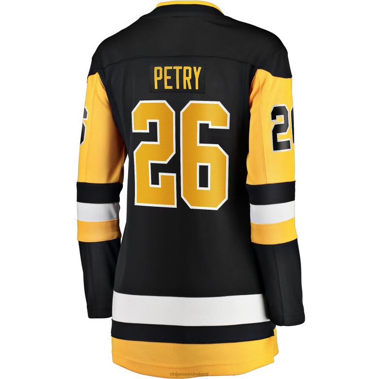 NHL Women Pittsburgh Penguins Jeff Petry Fanatics Branded Black Home Breakaway Player Jersey D002V2192 Clothing