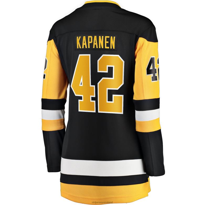 NHL Women Pittsburgh Penguins Kasperi Kapanen Fanatics Branded Black Home Breakaway Jersey D002V1881 Clothing