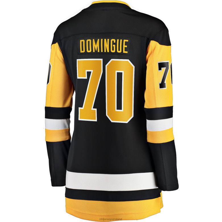 NHL Women Pittsburgh Penguins Louis Domingue Fanatics Branded Black Home Breakaway Player Jersey D002V2423 Clothing