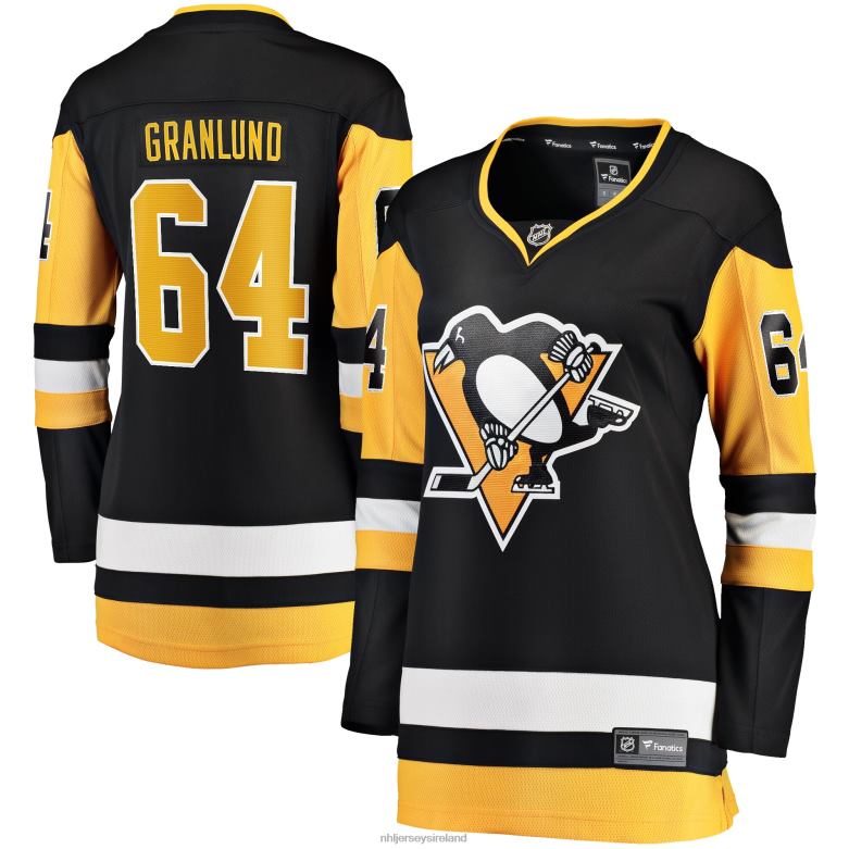 NHL Women Pittsburgh Penguins Mikael Granlund Fanatics Branded Black Home Breakaway Jersey D002V2130 Clothing