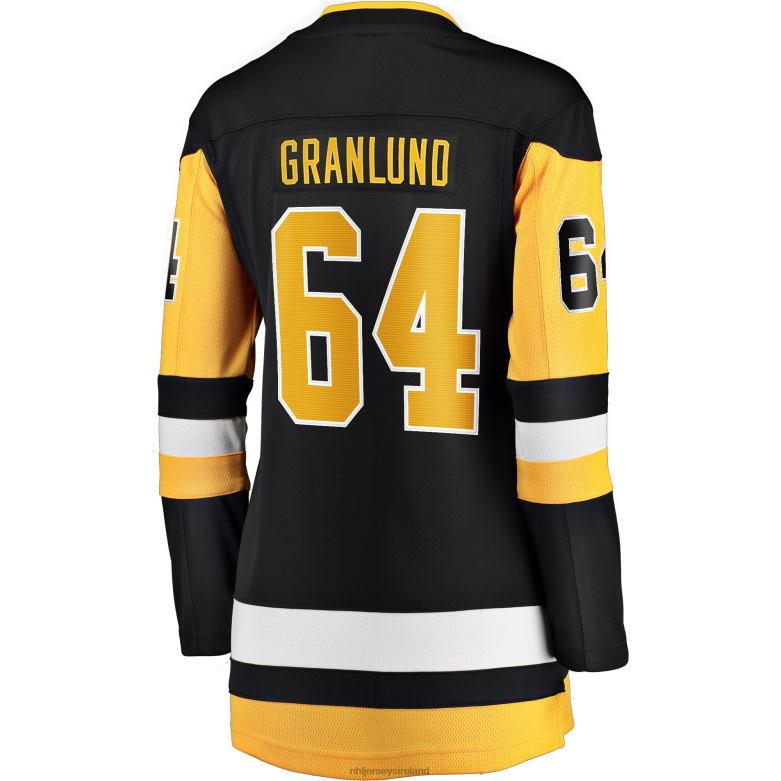 NHL Women Pittsburgh Penguins Mikael Granlund Fanatics Branded Black Home Breakaway Jersey D002V2130 Clothing