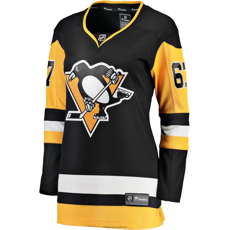 NHL Women Pittsburgh Penguins Rickard Rakell Fanatics Branded Black Home Breakaway Player Jersey D002V1457 Clothing