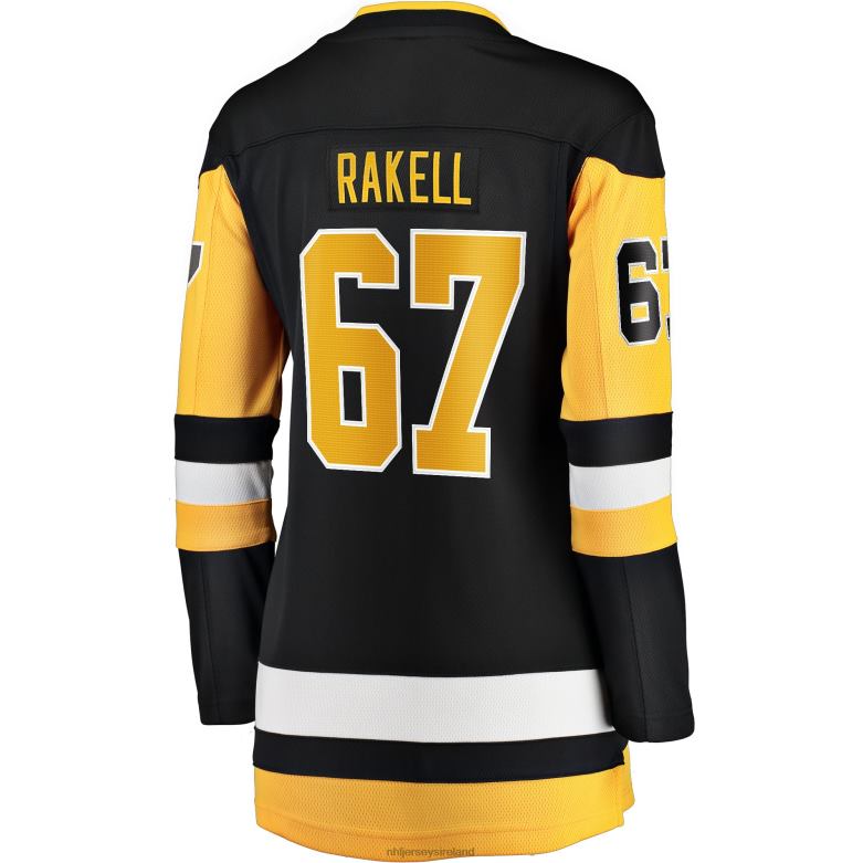 NHL Women Pittsburgh Penguins Rickard Rakell Fanatics Branded Black Home Breakaway Player Jersey D002V1457 Clothing