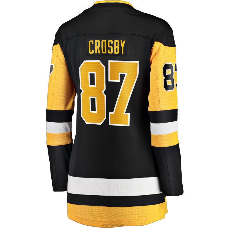 NHL Women Pittsburgh Penguins Sidney Crosby Fanatics Branded Black Captain Patch Home Breakaway Jersey D002V971 Clothing