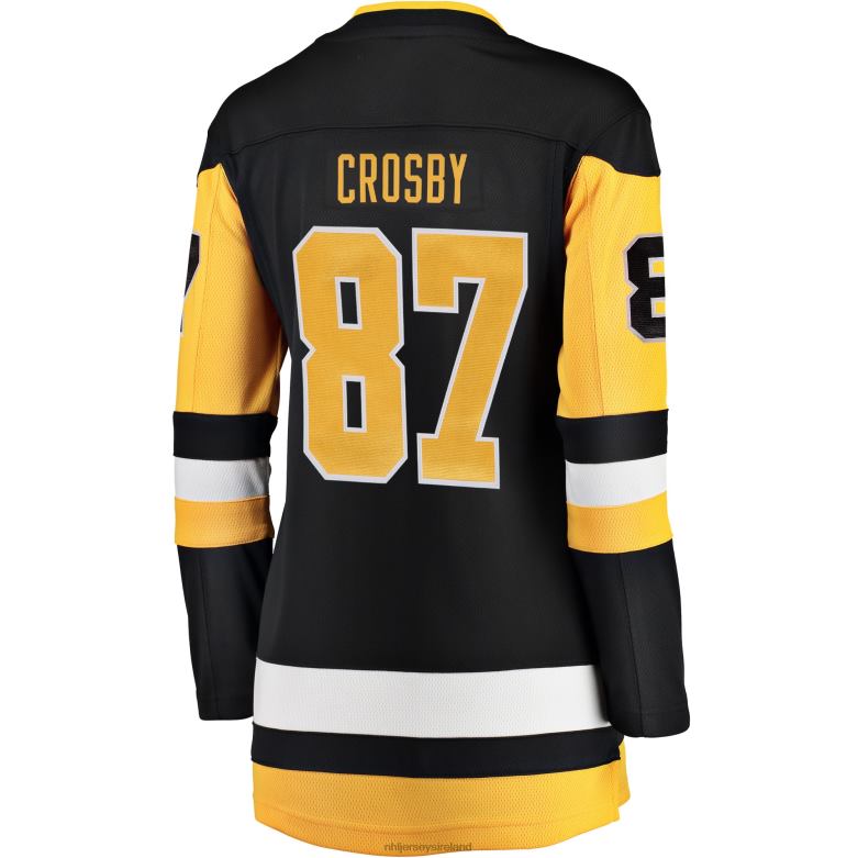 NHL Women Pittsburgh Penguins Sidney Crosby Fanatics Branded Black Home Breakaway Player Jersey D002V182 Clothing