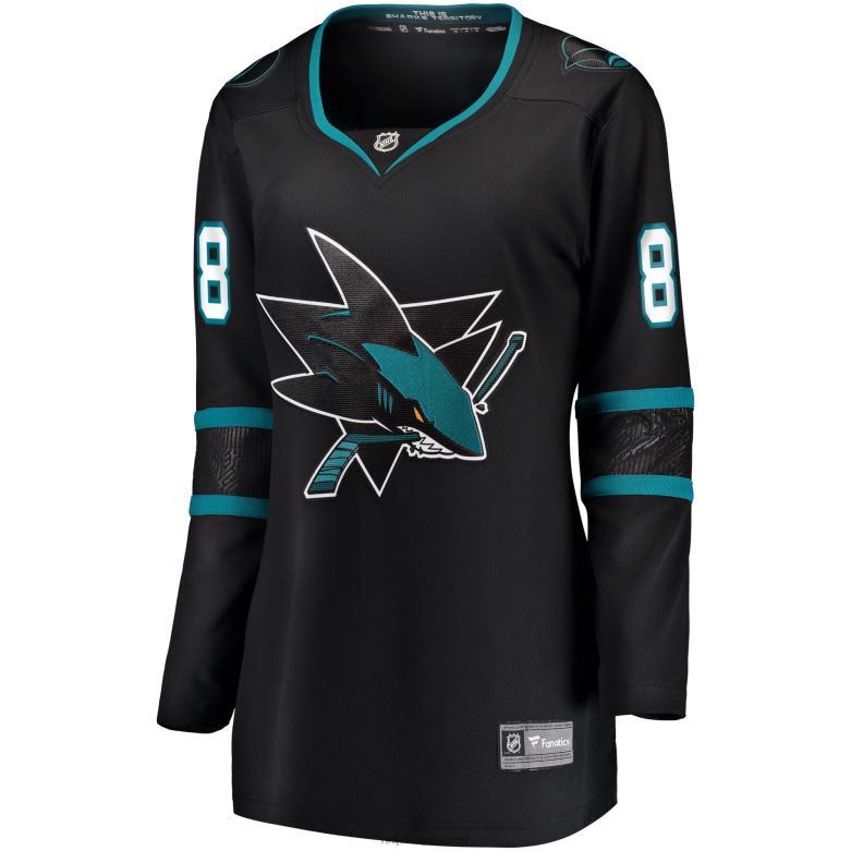 NHL Women San Jose Sharks Brent Burns Fanatics Branded Black Alternate Breakaway Player Jersey D002V2312 Clothing