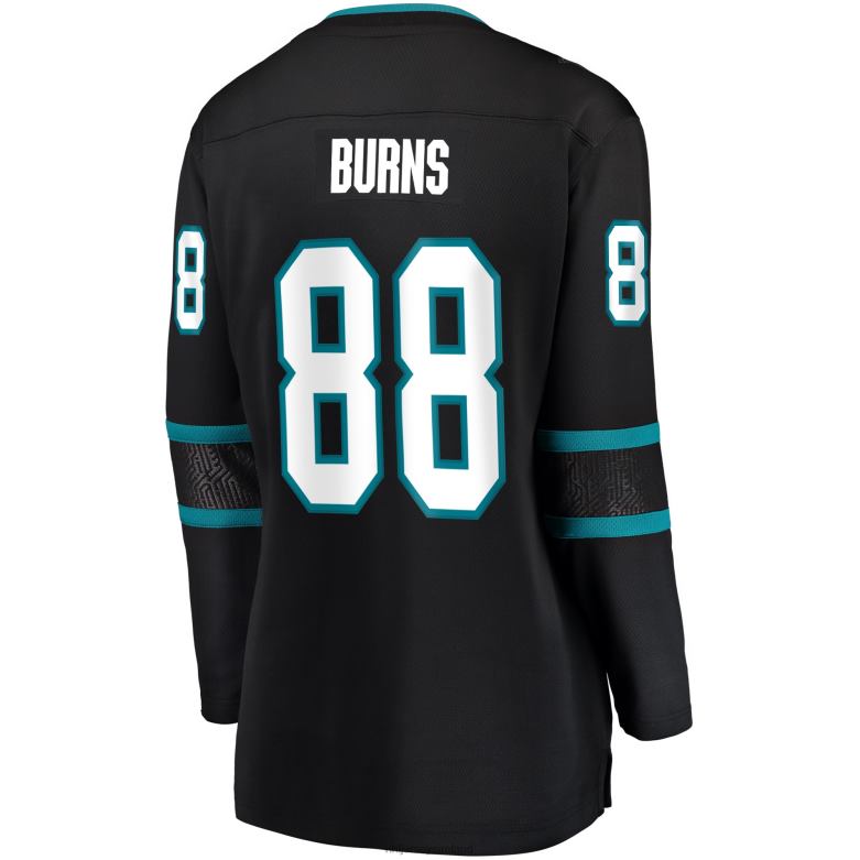 NHL Women San Jose Sharks Brent Burns Fanatics Branded Black Alternate Breakaway Player Jersey D002V2312 Clothing