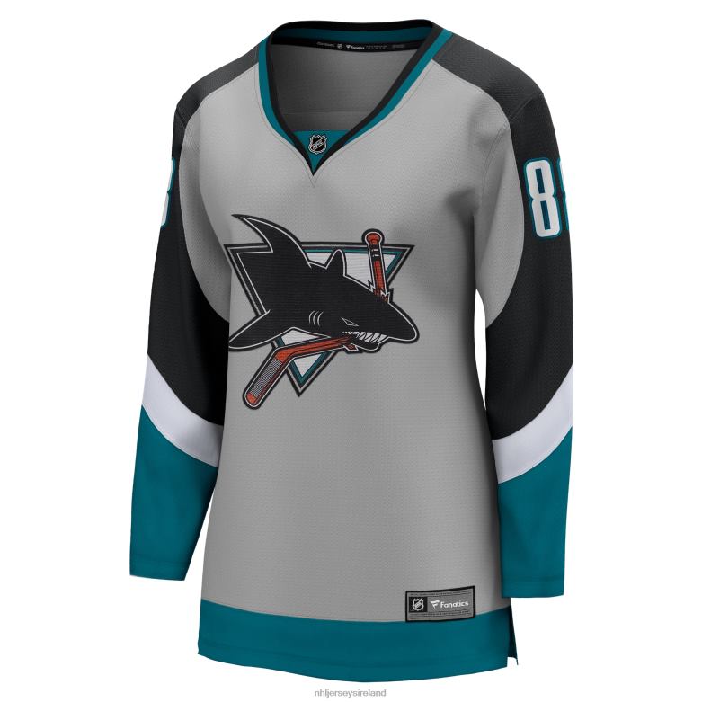 NHL Women San Jose Sharks Brent Burns Fanatics Branded Gray 2020/21 Special Edition Breakaway Player Jersey D002V1651 Clothing