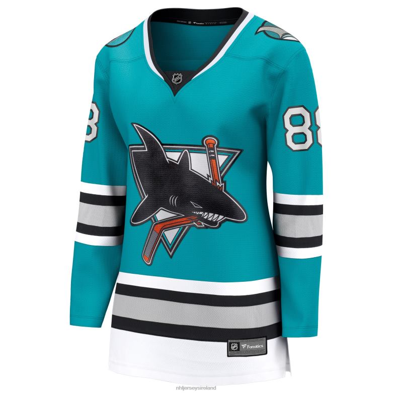 NHL Women San Jose Sharks Brent Burns Fanatics Branded Teal 30Th Anniversary Premier Breakaway Player Jersey D002V1027 Clothing