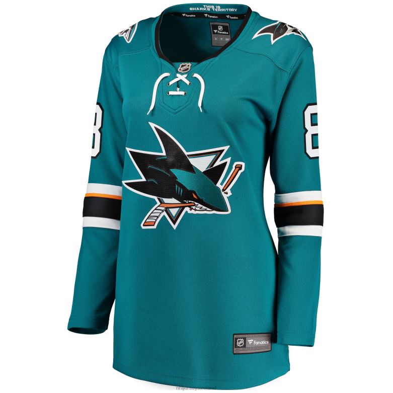 NHL Women San Jose Sharks Brent Burns Fanatics Branded Teal Home Breakaway Player Jersey D002V962 Clothing