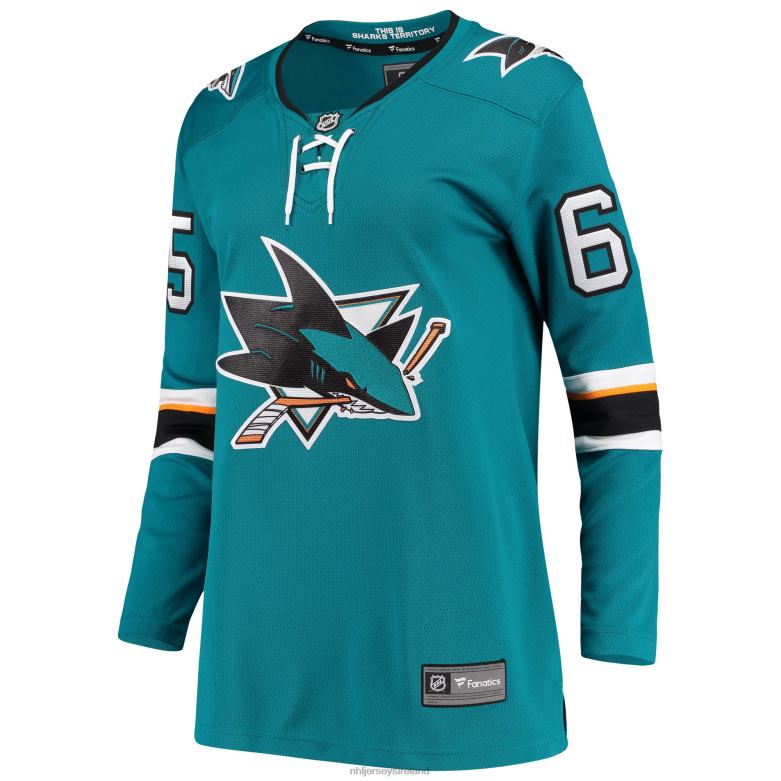 NHL Women San Jose Sharks Erik Karlsson Fanatics Branded Teal Breakaway Home Player Jersey D002V2320 Clothing