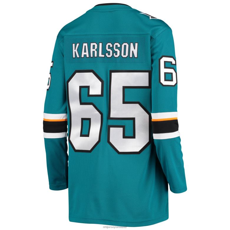 NHL Women San Jose Sharks Erik Karlsson Fanatics Branded Teal Breakaway Home Player Jersey D002V2320 Clothing