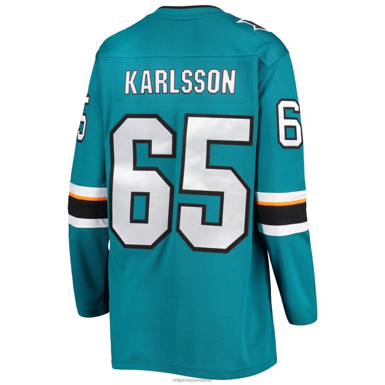 NHL Women San Jose Sharks Erik Karlsson Fanatics Branded Teal Breakaway Home Team Player Jersey D002V2428 Clothing