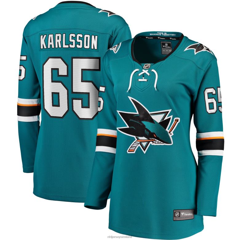 NHL Women San Jose Sharks Erik Karlsson Fanatics Branded Teal Home Premier Breakaway Player Jersey D002V657 Clothing