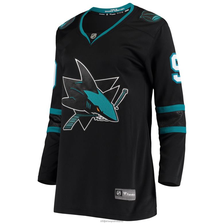 NHL Women San Jose Sharks Evander Kane Fanatics Branded Black Breakaway Alternate Player Jersey D002V1825 Clothing