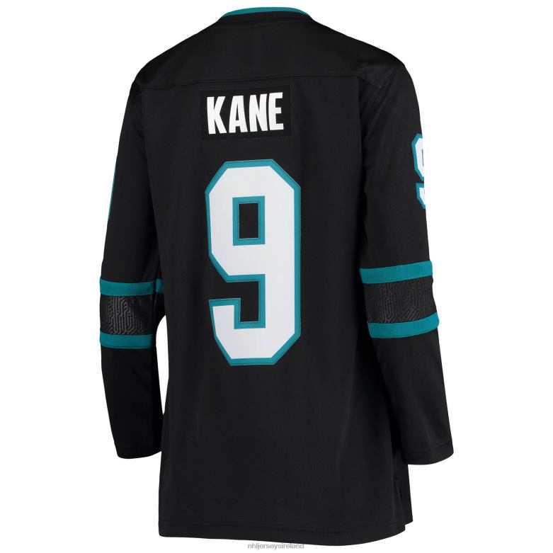 NHL Women San Jose Sharks Evander Kane Fanatics Branded Black Breakaway Alternate Player Jersey D002V1825 Clothing