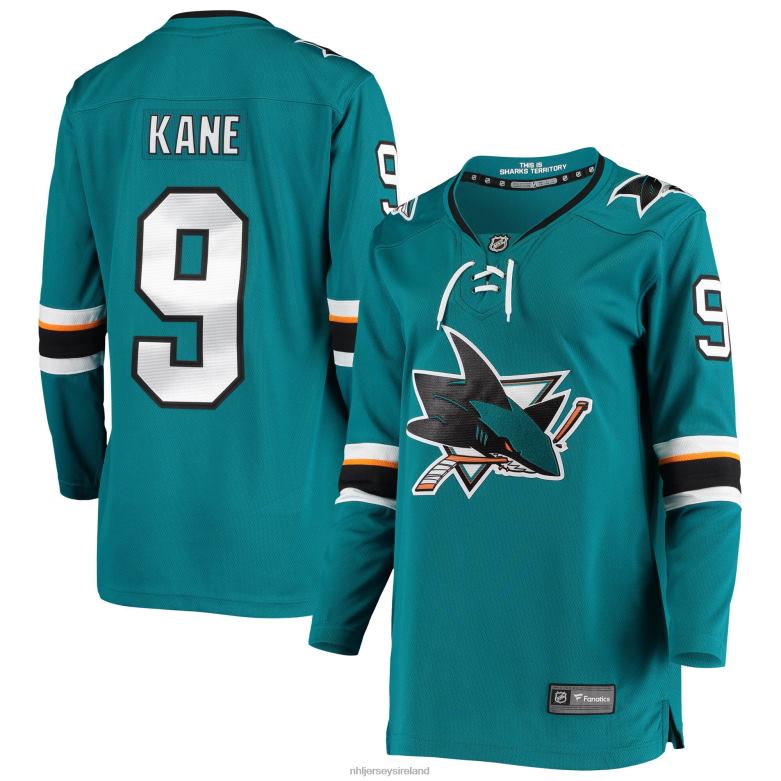NHL Women San Jose Sharks Evander Kane Fanatics Branded Teal Breakaway Home Player Jersey D002V2123 Clothing