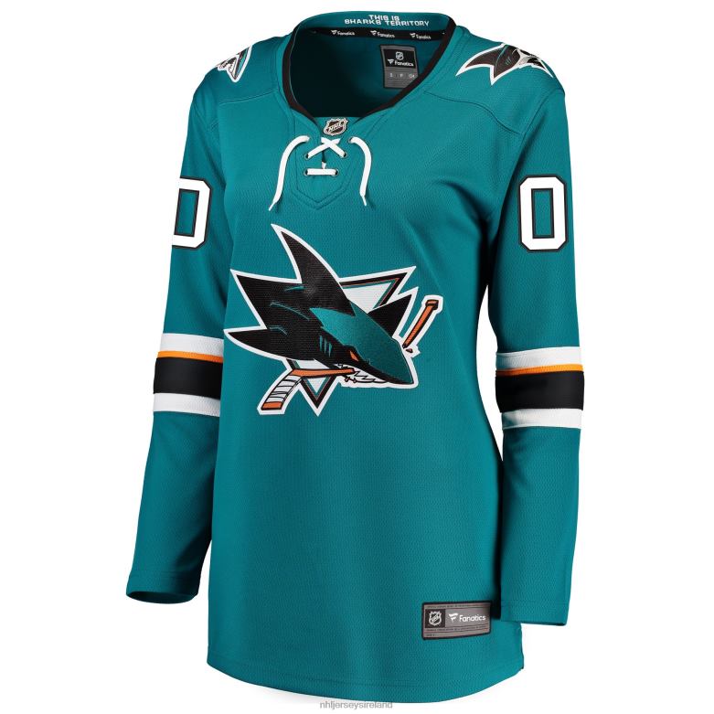 NHL Women San Jose Sharks Fanatics Branded Teal 2021/22 Home Breakaway Custom Jersey D002V1299 Clothing