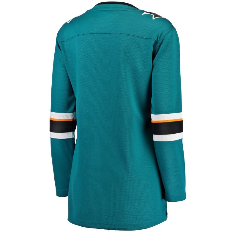 NHL Women San Jose Sharks Fanatics Branded Teal Breakaway Away Jersey D002V2234 Clothing