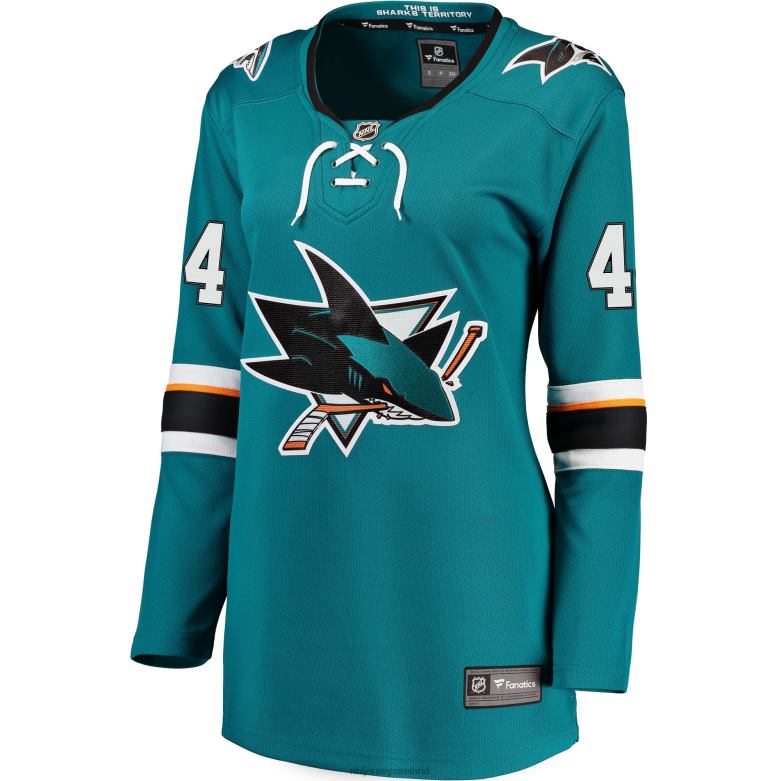 NHL Women San Jose Sharks Marc-Edouard Vlasic Fanatics Branded Teal Breakaway Jersey D002V2096 Clothing